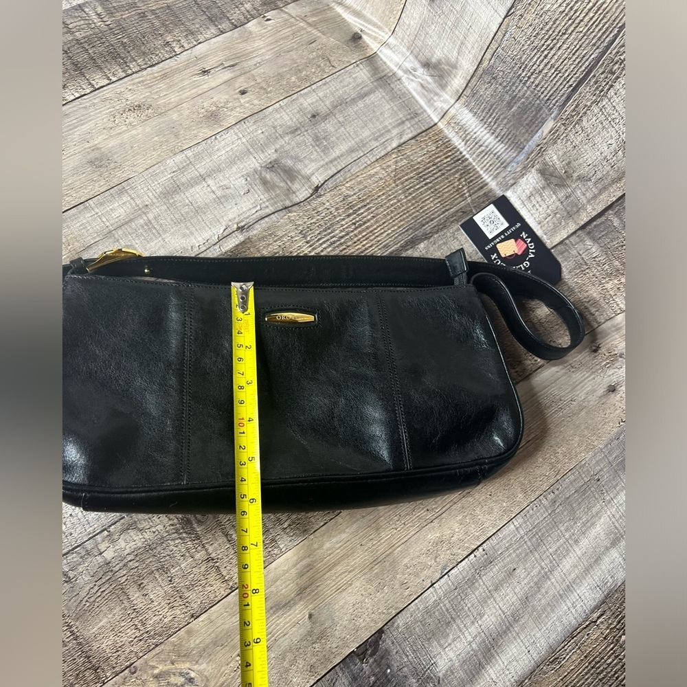 Oroton black leather shoulder handbag - Picture 14 of 15